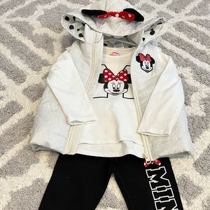 3 piece Minnie Mouse outfit girls 4t